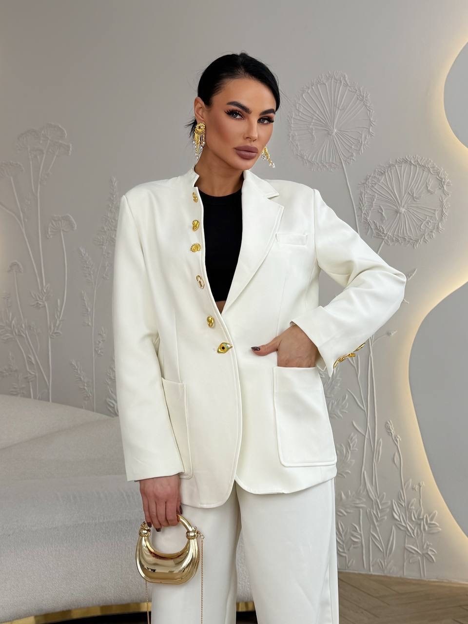 женский костюм,белый костюм,женский брючный костюм,костюмчик,брючный костюм temper 482