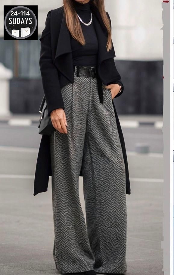 брюки палаццо,образ с брюками палаццо,верхняя одежда с брюками палаццо,модные брюки палаццо,серые брюки палаццо
