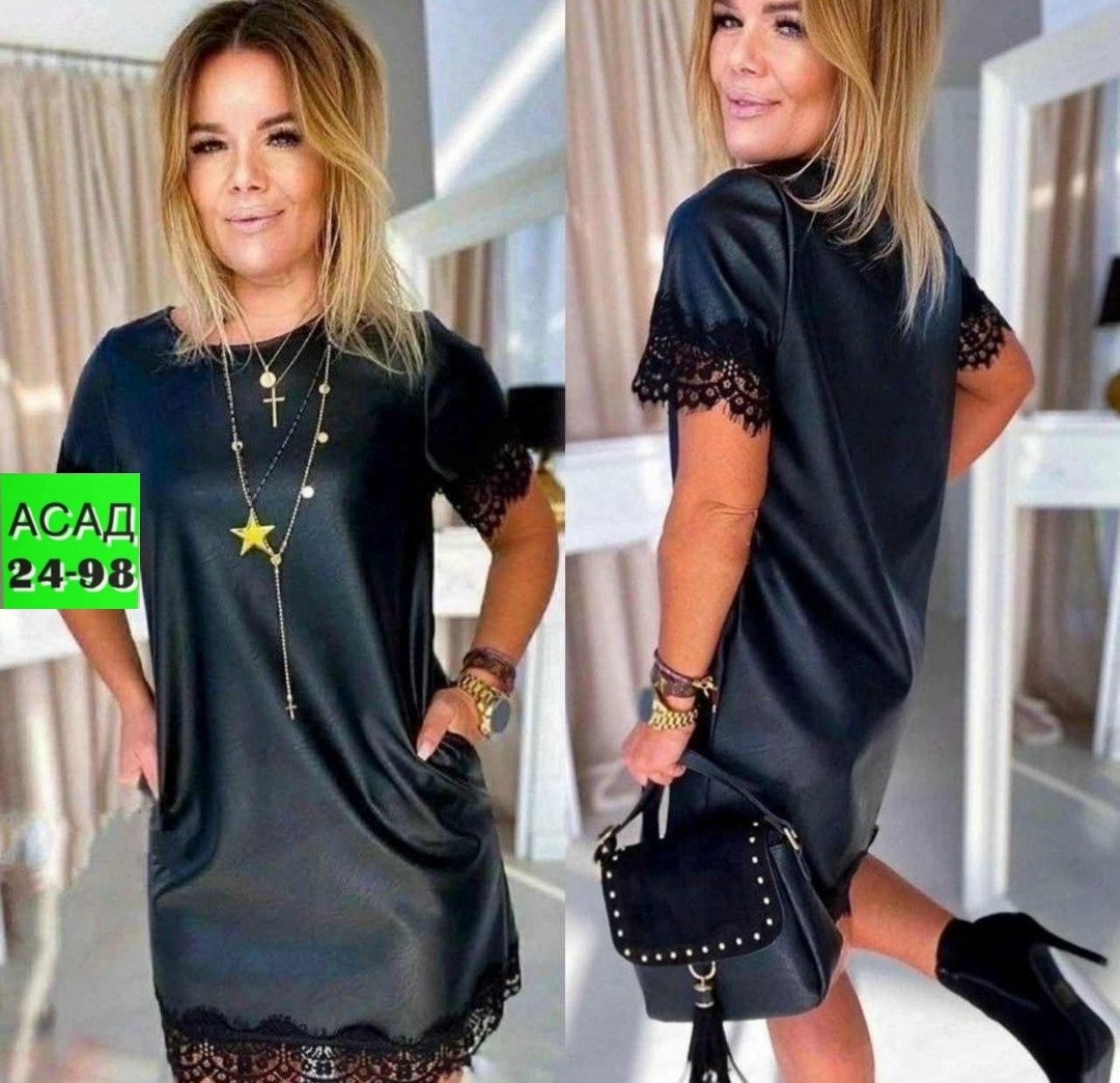 платье из экокожи,кожаное платье,платье туника из экокожи с трикотажем luxery,платье с кожаными вставками,кожаное платье женское