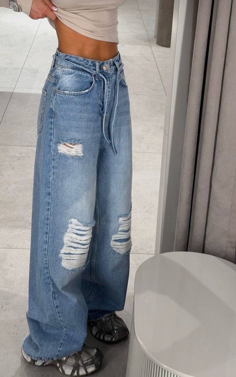 джинсы трубы рваные,джинсы широкие,женские рваные джинсы с высокой талией,джинсы рваные широкие,джинсы рваные