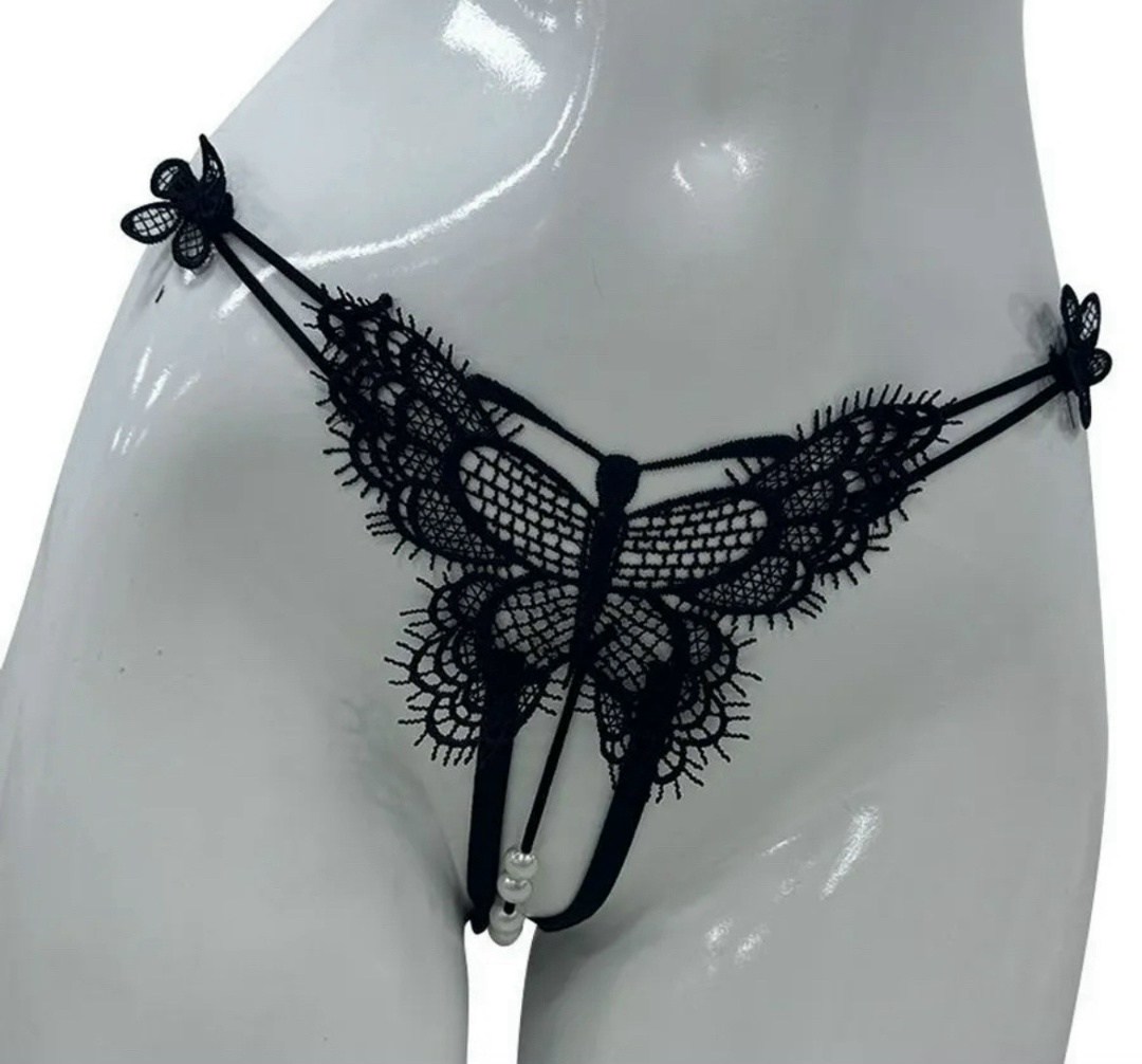 стринги бабочка,стринги женские с бусами,трусики с бусинами,стринги с бусами,трусики с бусами бабочка