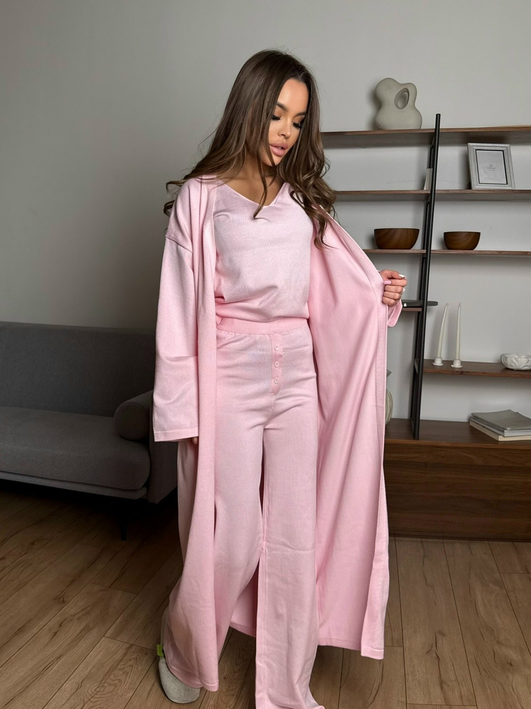 костюм тройка вязаный 6068 gammaway,женский костюм тройка,трикотажный брючный костюм,женский костюм