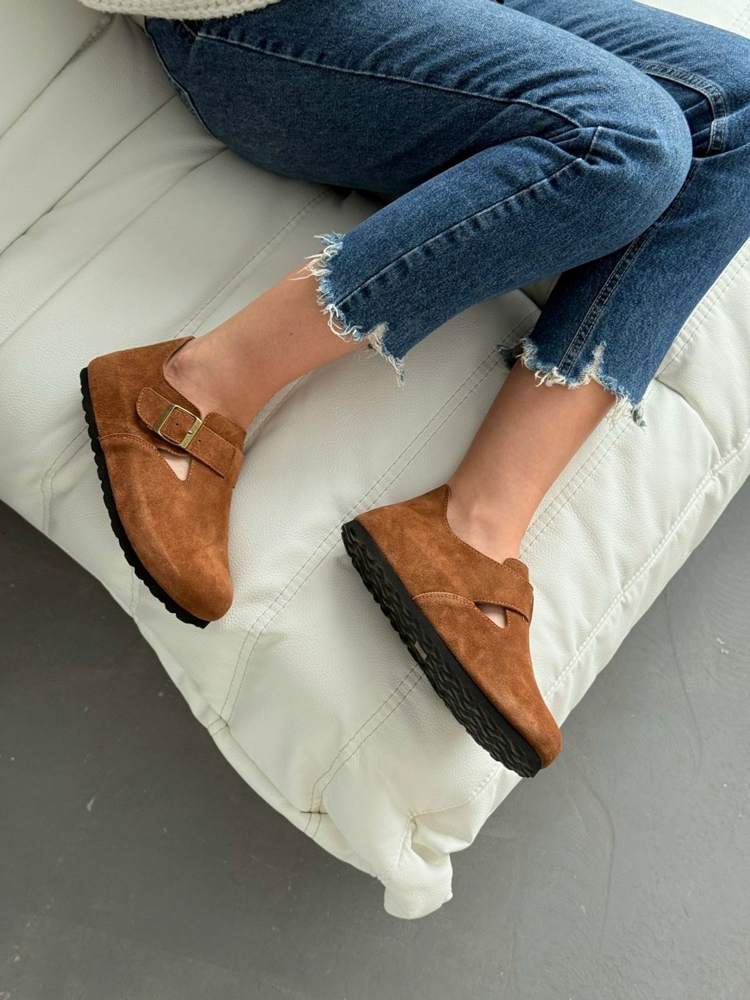 ,сабо замшевые закрытые биркинштоки birkenstock,повседневная , на плоской подошве,женская