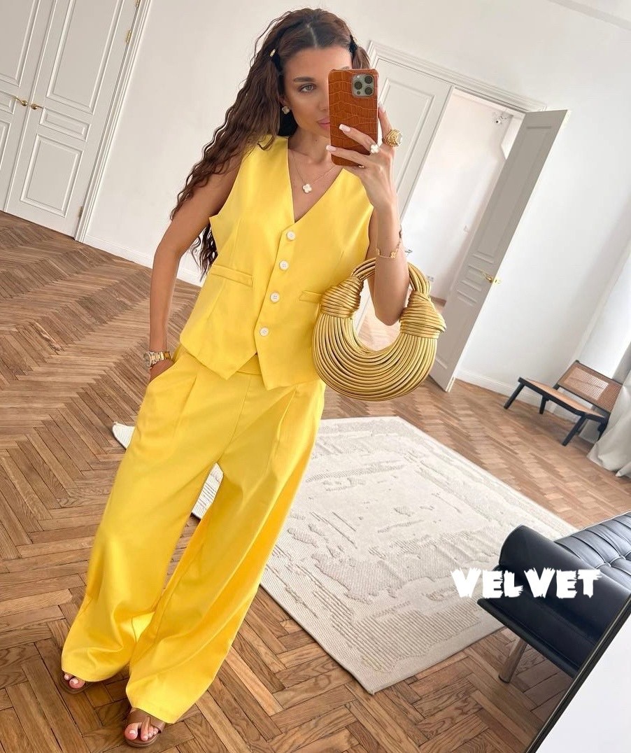 костюм из льна женский брюки и жилет,брючный костюм,брюки палаццо и жилет костюм,брюки и жилетка женская,брючный костюм с жилеткой женский