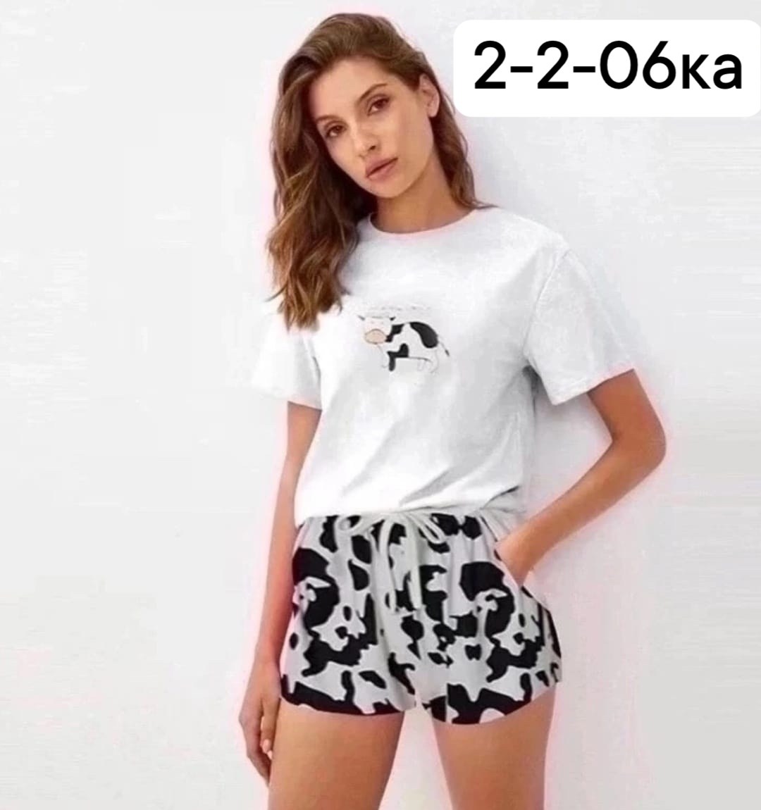 комплект пижама,пижама женская,пижама женская с шортам,пижама с шортами плюс сайз,пижама с принтом