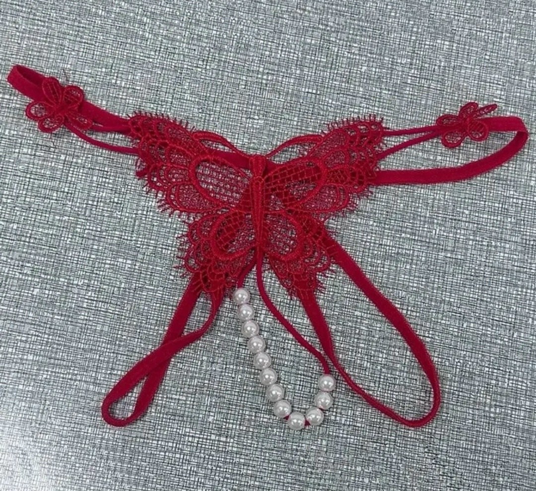 стринги бабочка,стринги женские с бусами,трусики с бусинами,стринги с бусами,трусики с бусами бабочка