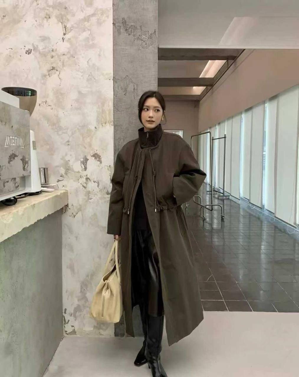 женский длинный тренч,длинный тренч,тренч оверсайз,тренч макси,женский тренч