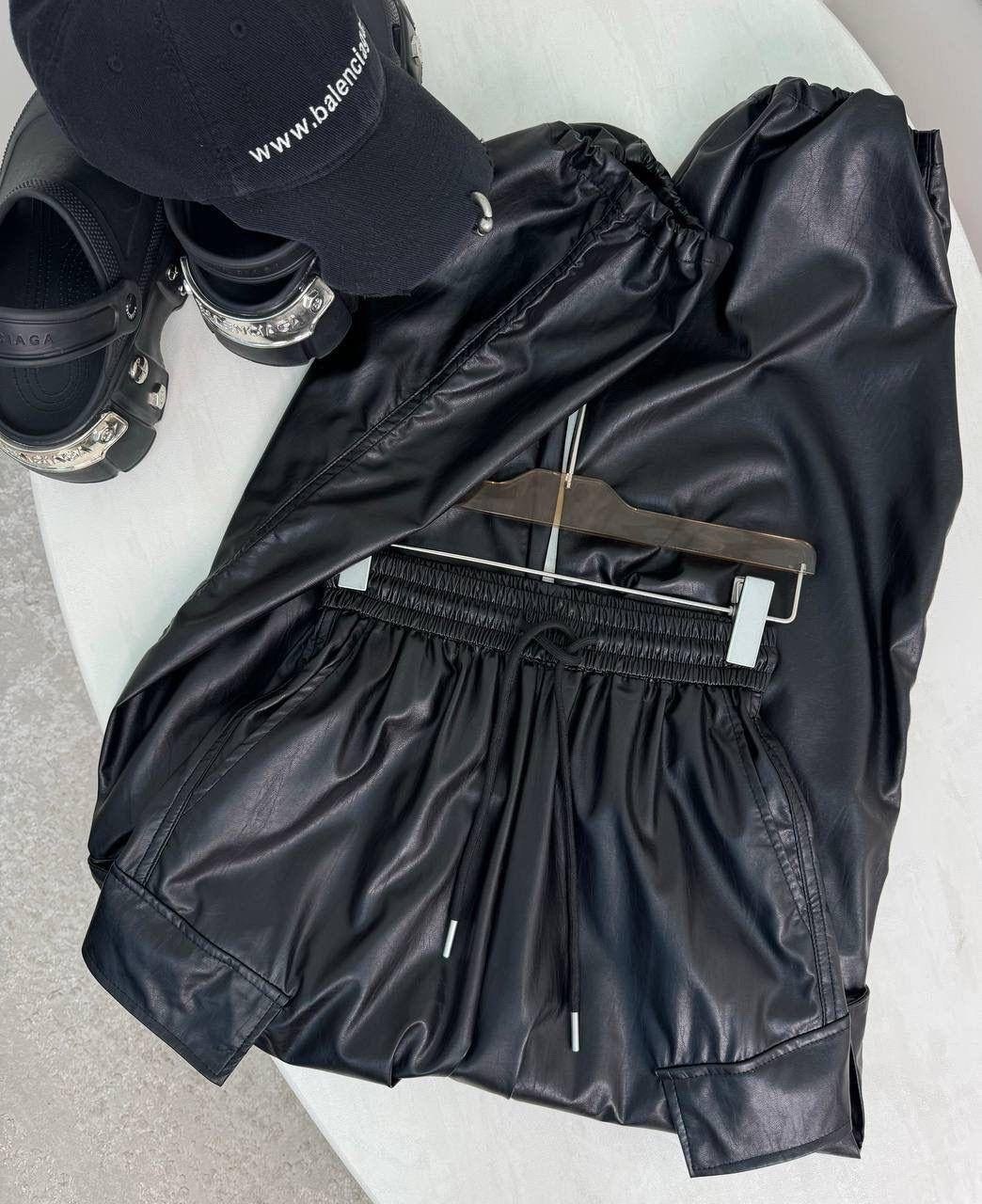 брюки карго p-marty lthf черный,мужские кожаные брюки-карго с несколькими карманами,брюки джоггеры кожаные,кожаные брюки карго,брюки с карманами