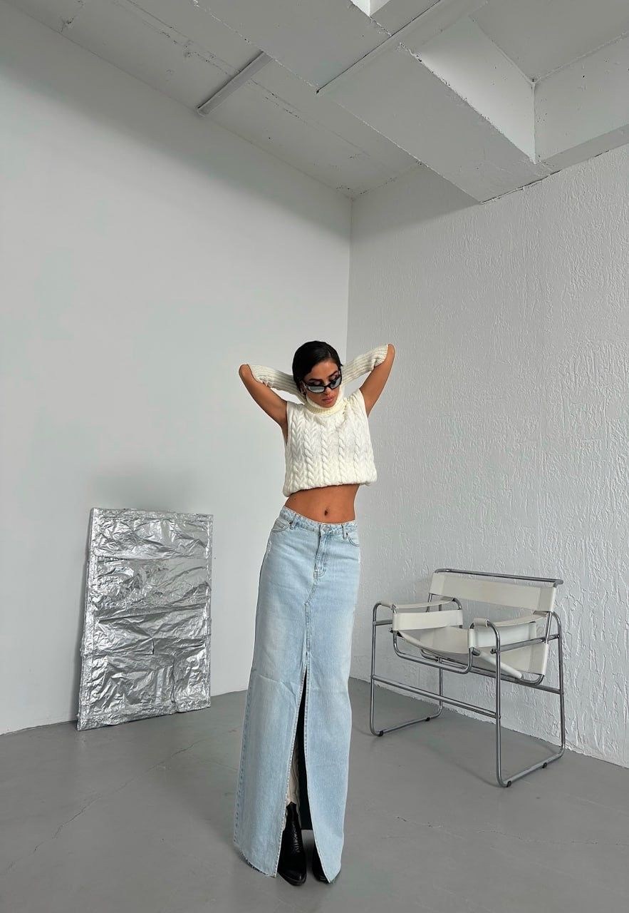 джинсовая юбка,джинсовая юбка с разрезом,юбка джинсовая длинная с разрезом,длинная джинсовая юбка с разрезом спереди,джинсовая юбка с разрезом спереди