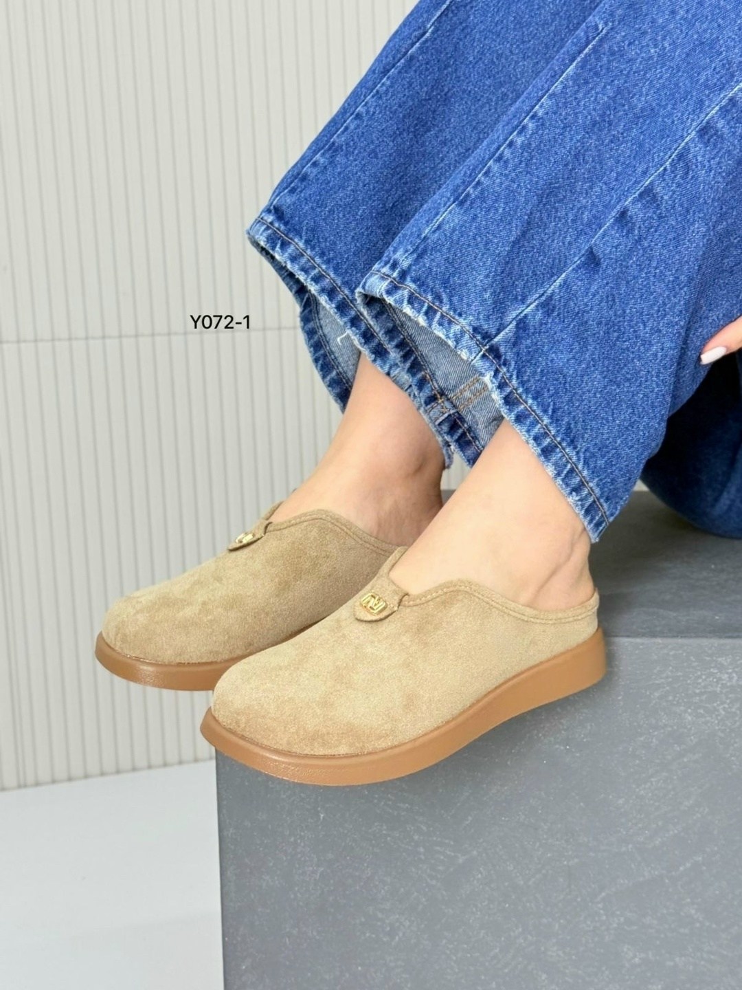 ,замшевые сабо,мюли натуральная замша,сабо ,тапочки на плоской подошве