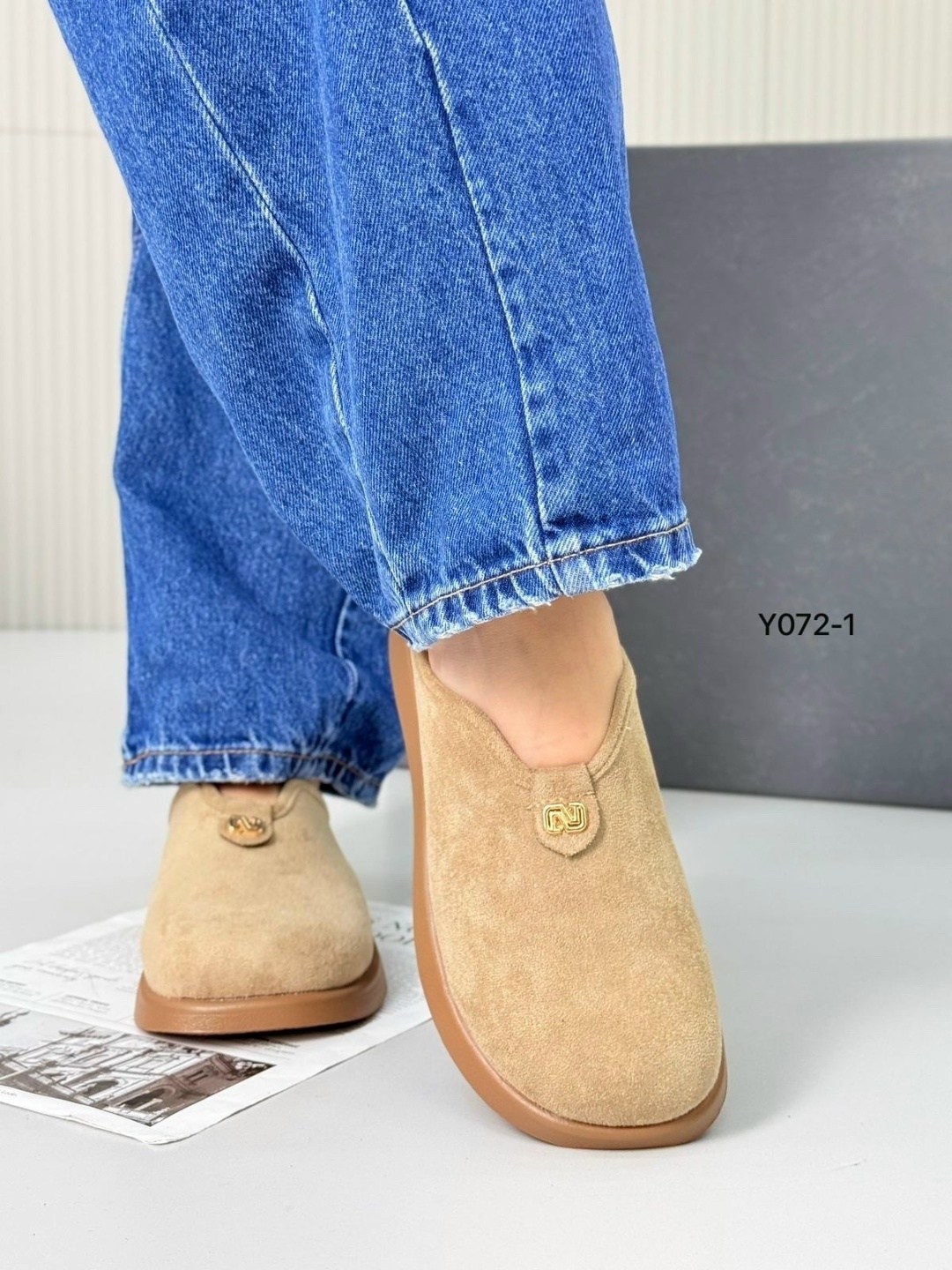 ,замшевые сабо,мюли натуральная замша,сабо ,тапочки на плоской подошве