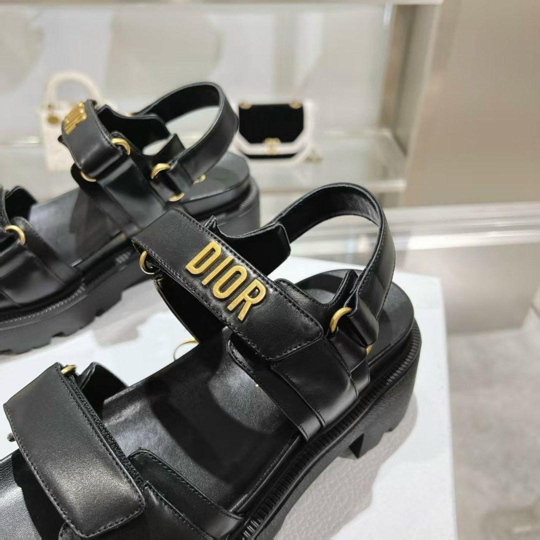 сандалии женские dior,чёрные женские кожаные сандалии dior,сандалии dior,сандали от диор женские,шлепанцы и сандалии