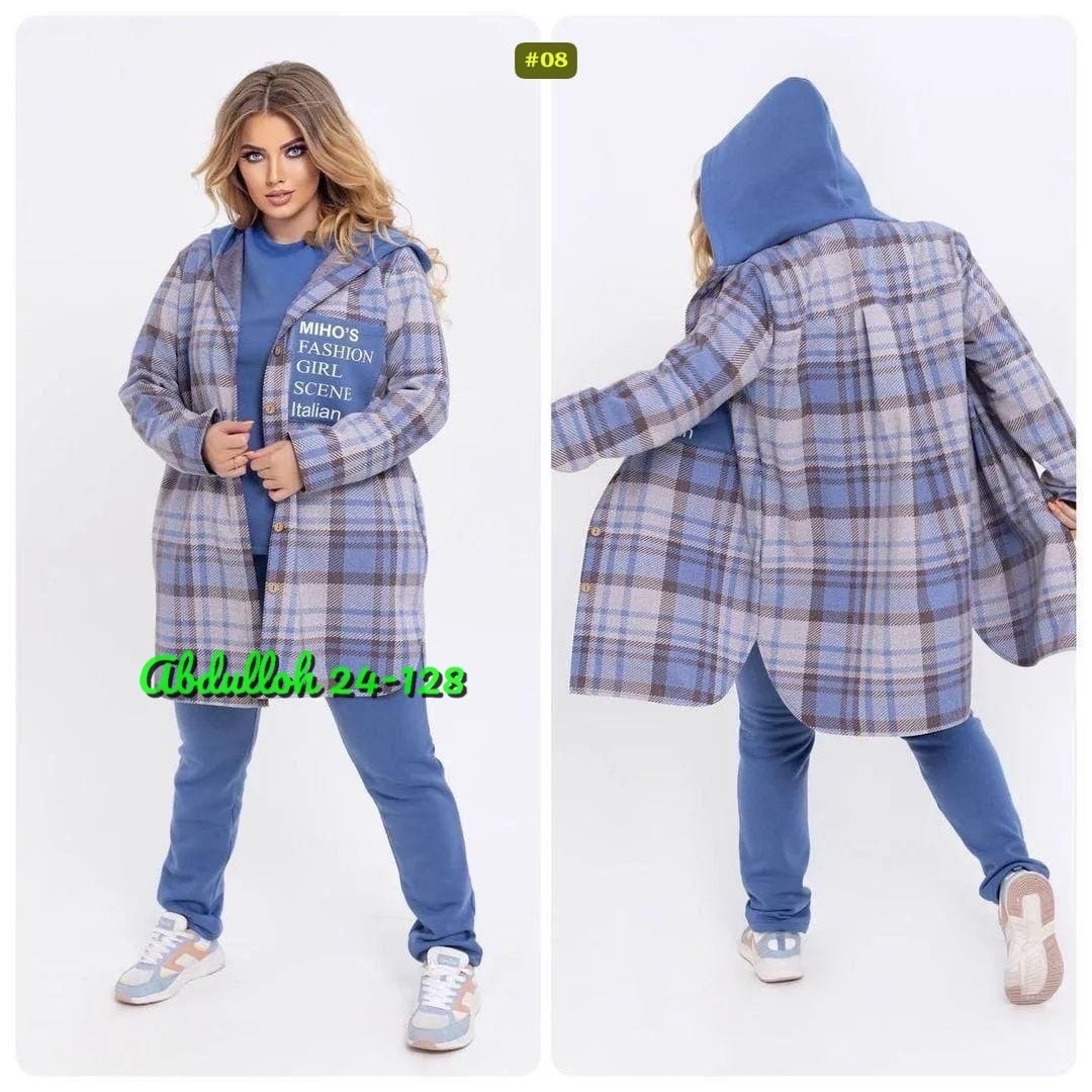 больших размеров,кардиган в клетку,костюм женский на флисе,тройка костюм женский,костюм брючный в клетку