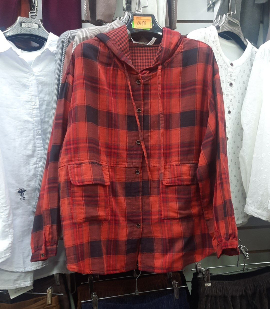 клетчатая рубашка с капюшоном,рубашка в клетку женская,клетчатая рубашка женская,рубашка с капюшоном,рубашка свободного кроя