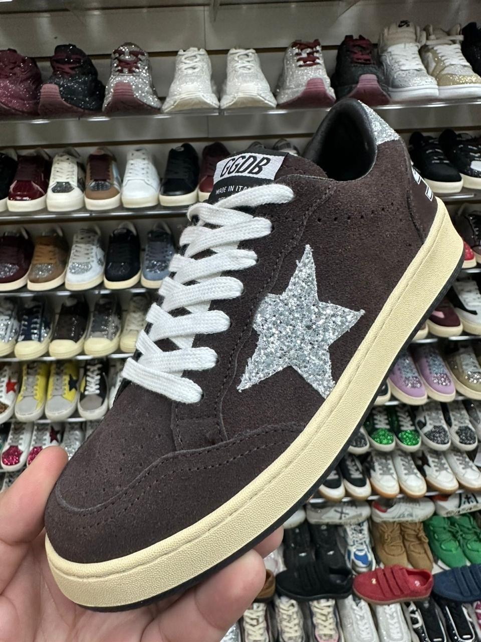 замшевые кроссовки ball star golden goose черный,кеды golden goose,,кроссовки golden goose,коричневые кроссовки ball star golden goose anthracite silver