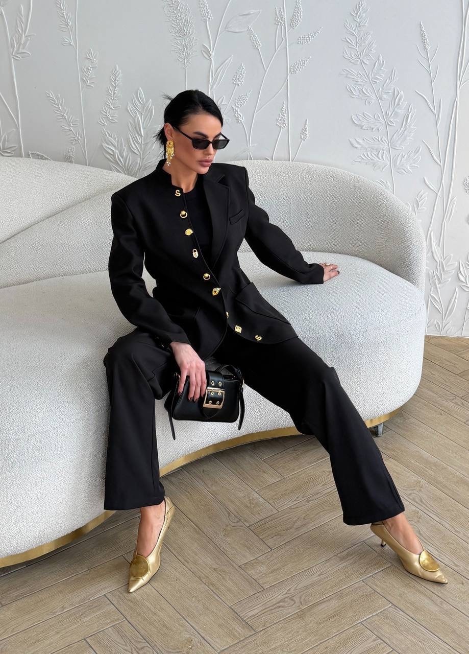 брючный костюм,элегантный брючный костюм,костюм классический,классический костюм женский,костюм брючный 2026 черный dilanavip