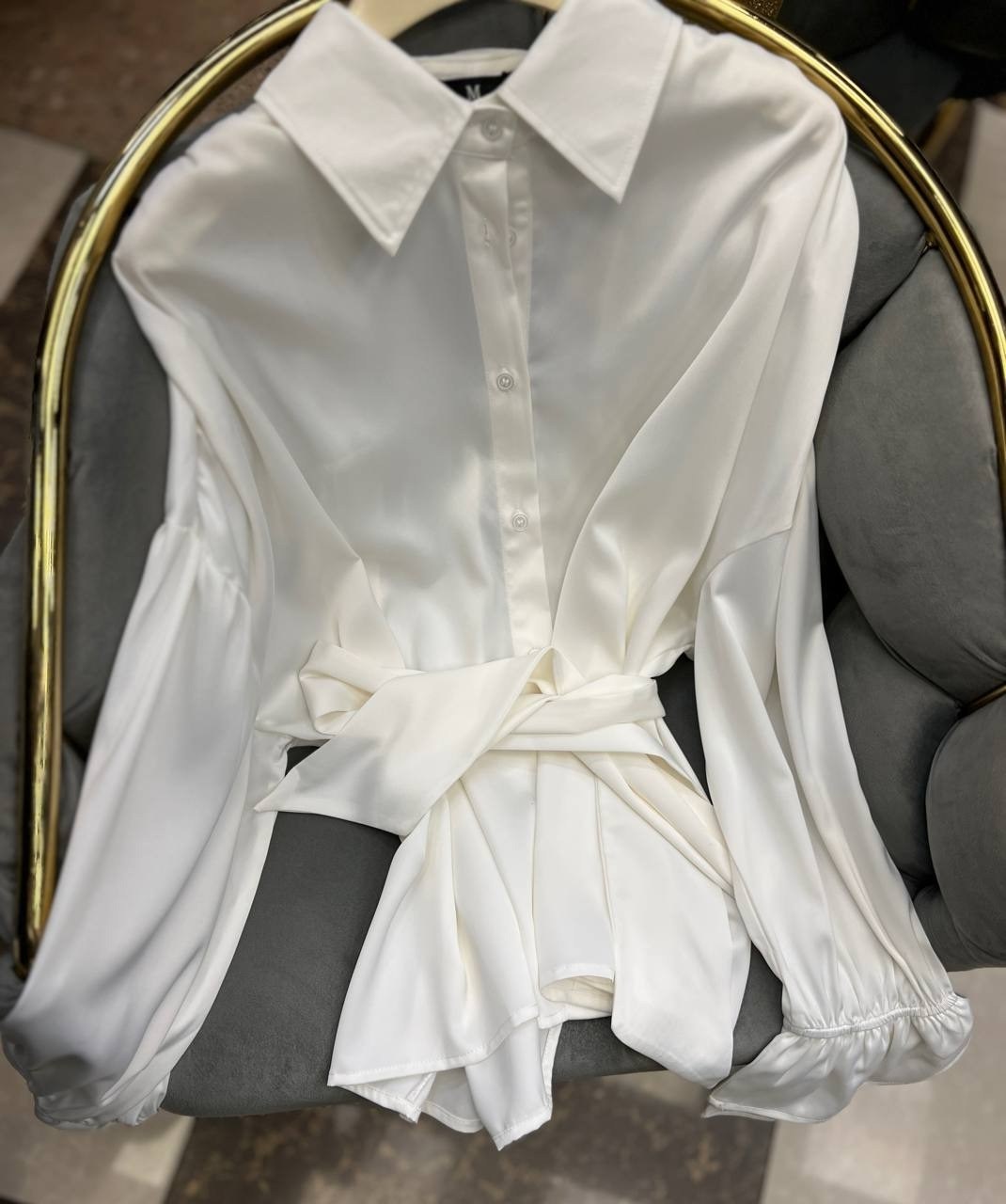 блуза mislana 1149 красный,блузка женская,рубашка женская,модная яркая блуза с воротником и складками в стиле casual mislana 1149 красный,блуза