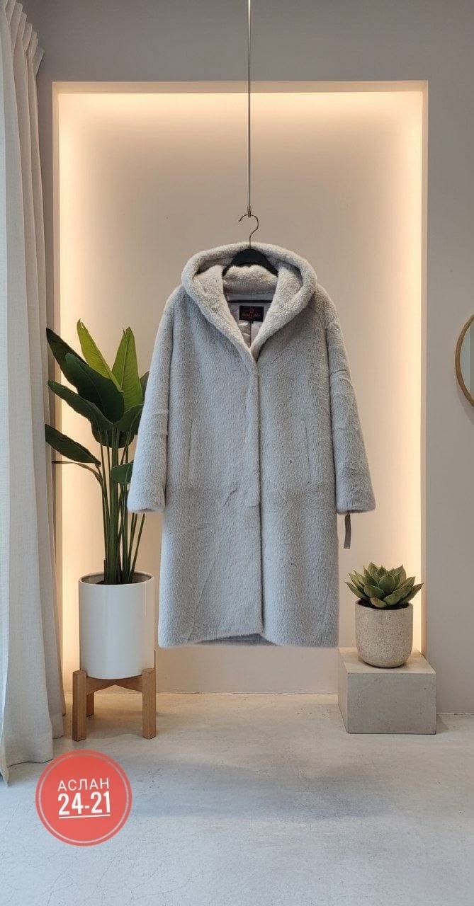 пальто из экомеха,женская шуба,полупальто с капюшоном,пальто женское,шубка