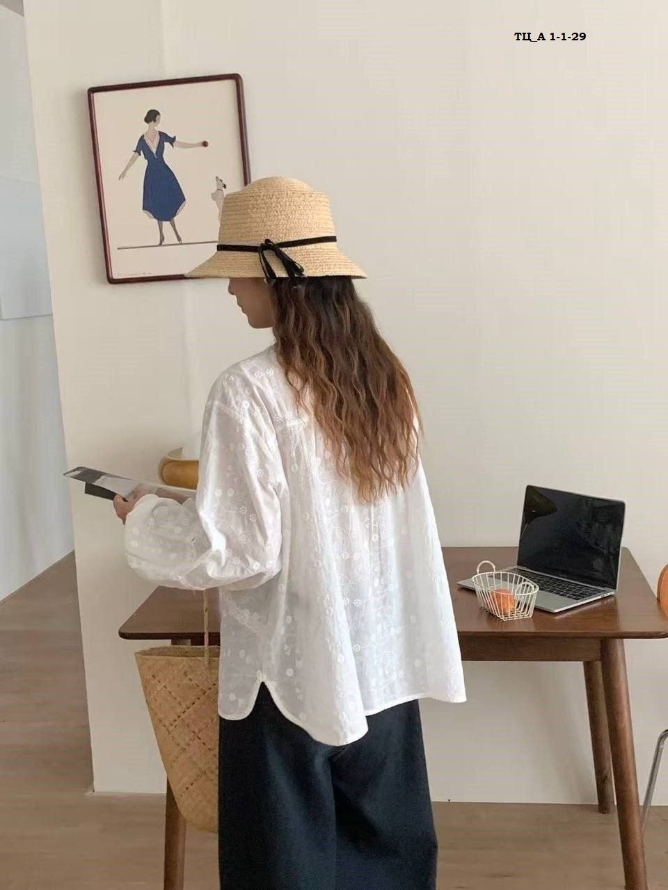 блузка ажурная,женская винтажная льняная блузка johnature,женская рубашка,рубашка женская льняная,элегантная женская рубашка