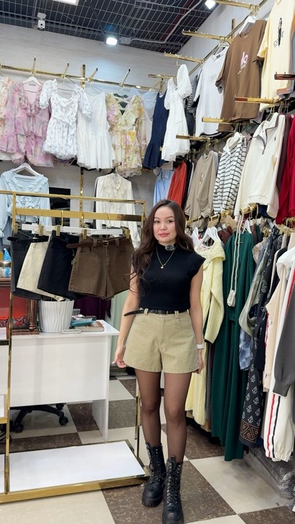 повседневные шорты,модные образы,одежда модная,шорты с высокой талией