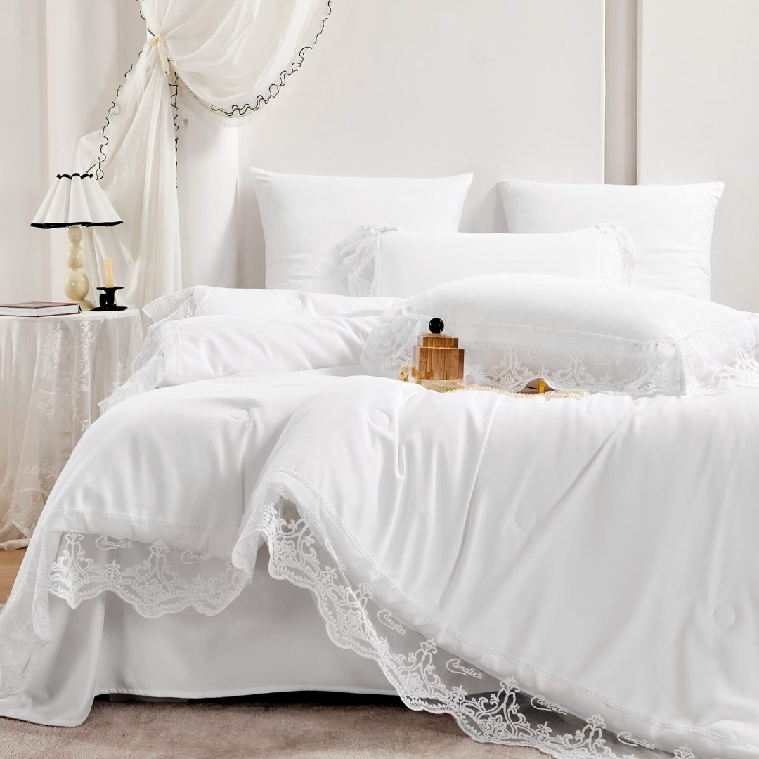 комплект постельного белья blumarine,комплект постельного белья,комплект постельного белья с одеялом blumarine,постельное белье с кружевом,постельное белье blumarine тенсель с кружевами