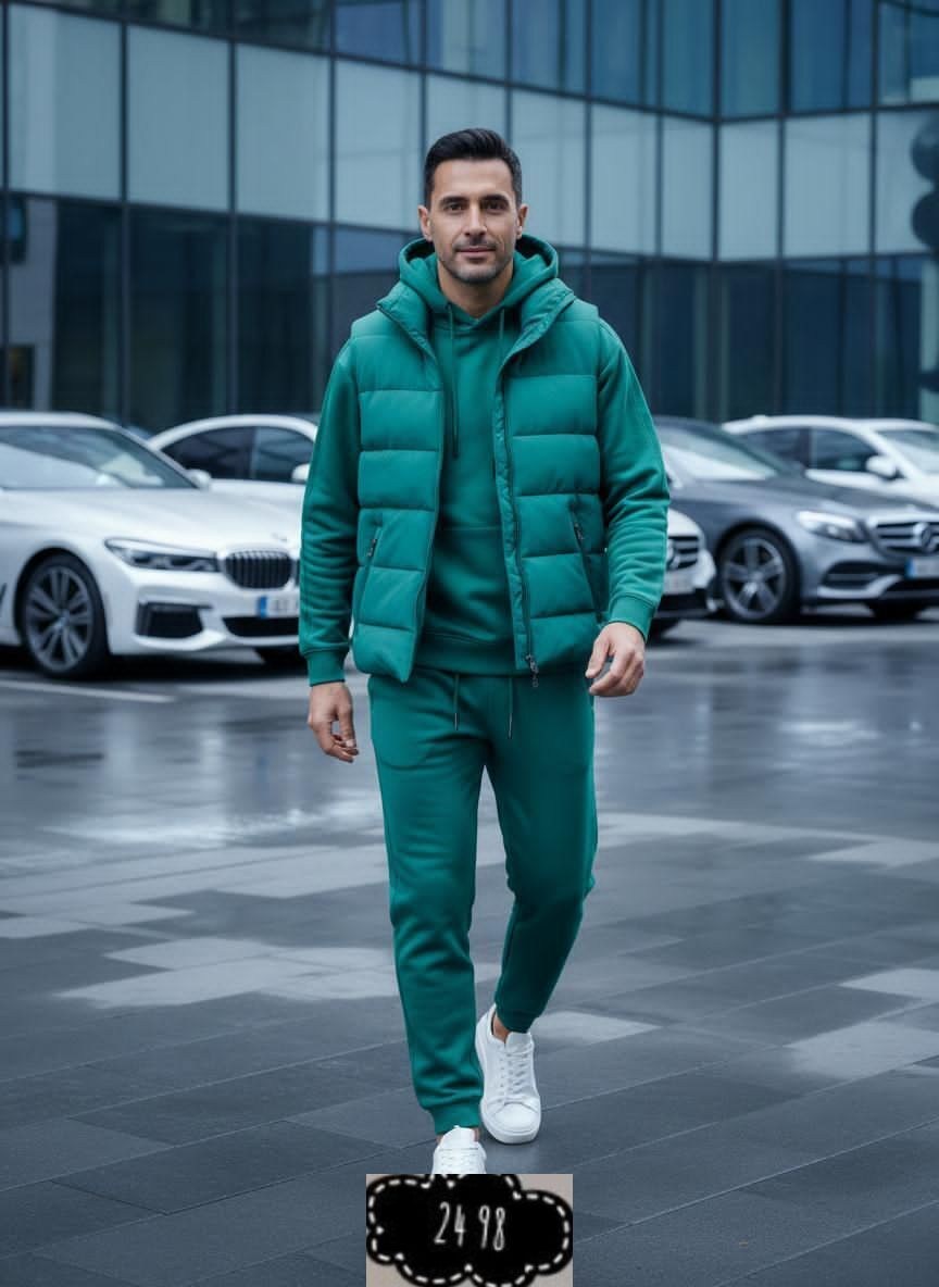 костюм спортивный мужской,мужская мода,костюм-тройка мужской: жилет, толстовка и штаны арт. 1331597,костюм тройка мужской,мужской костюм