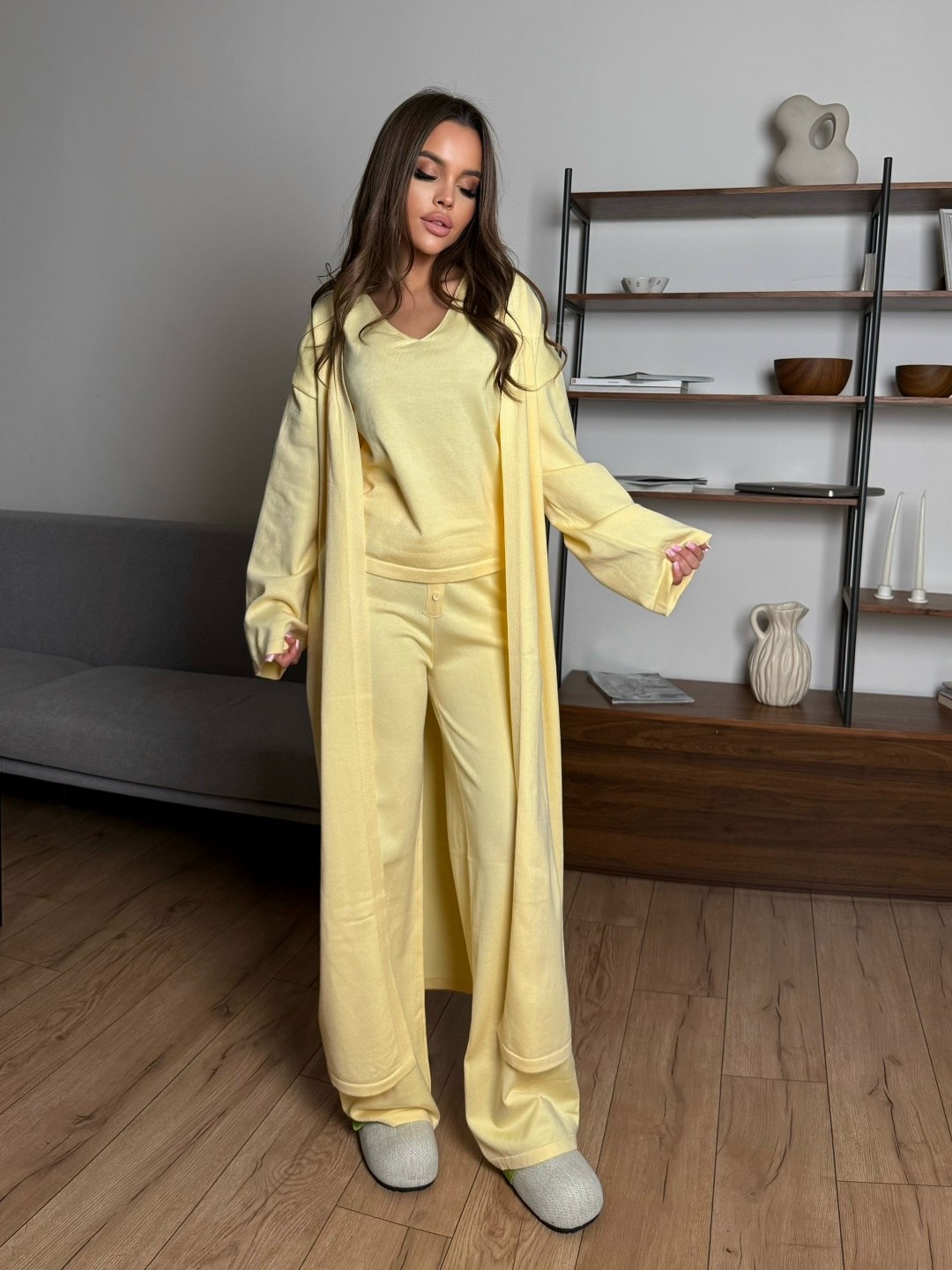 костюм тройка вязаный 6068 gammaway,женский костюм тройка,трикотажный брючный костюм,женский костюм