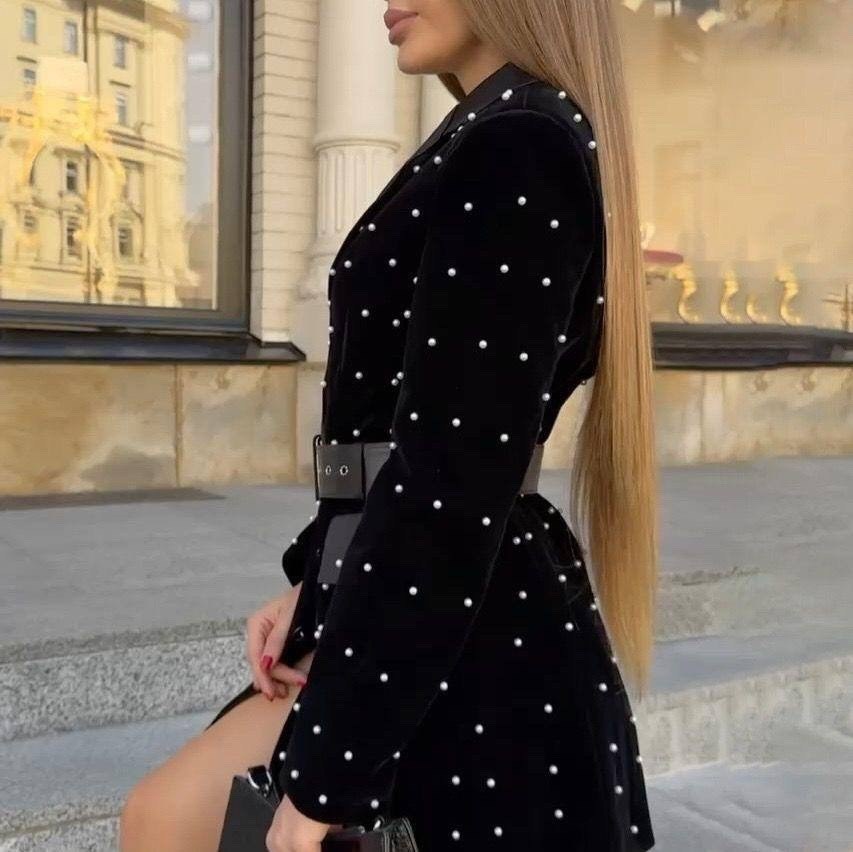 платье пиджак,платье пиджак zolotova boutique,платье нарядное,женское платье пиджак,платье-пиджак в классическом стиле черный