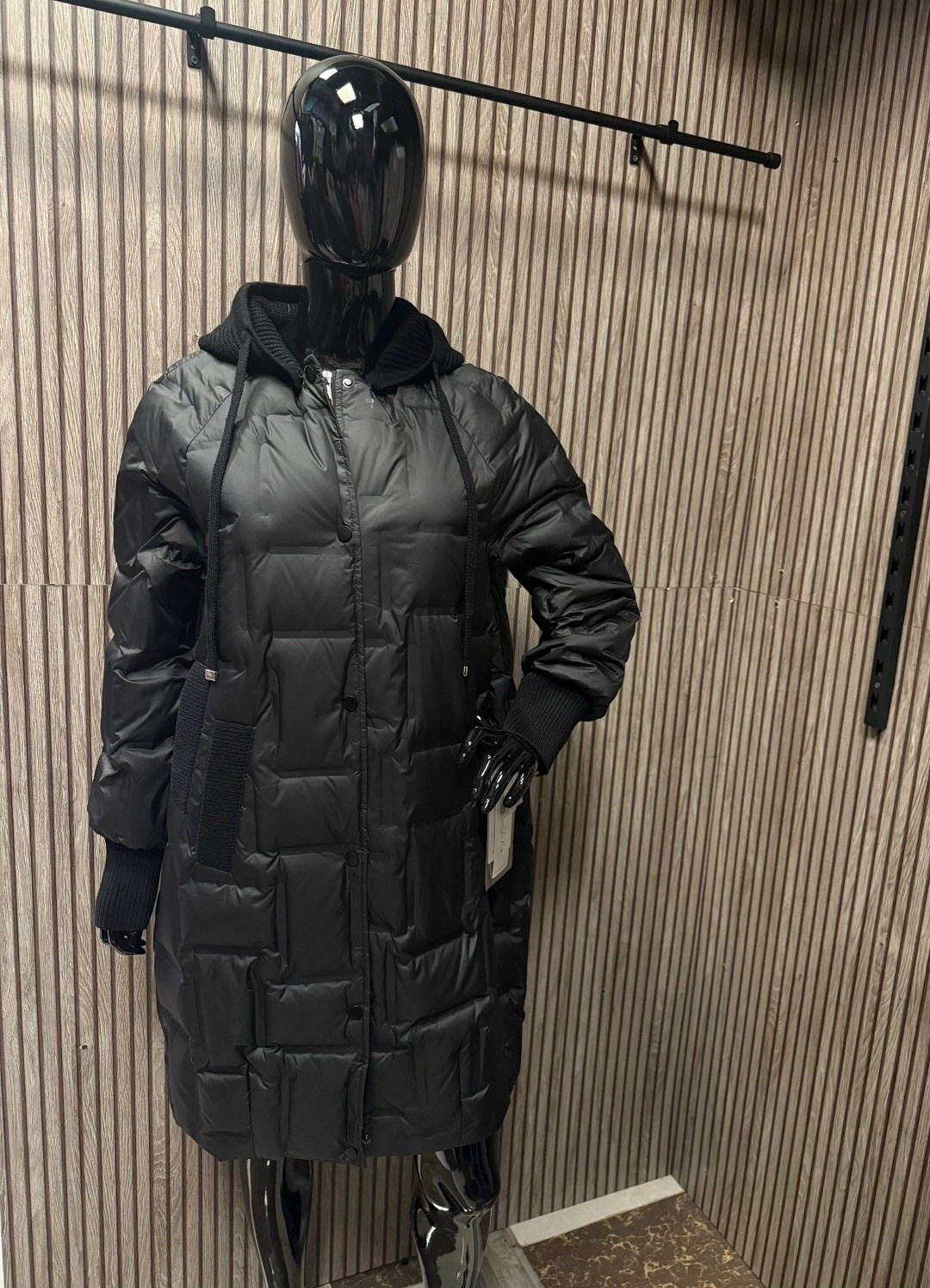 пуховик свободного кроя b.young черный,куртка женская,пуховик женский,пуховик,пальто пуховик