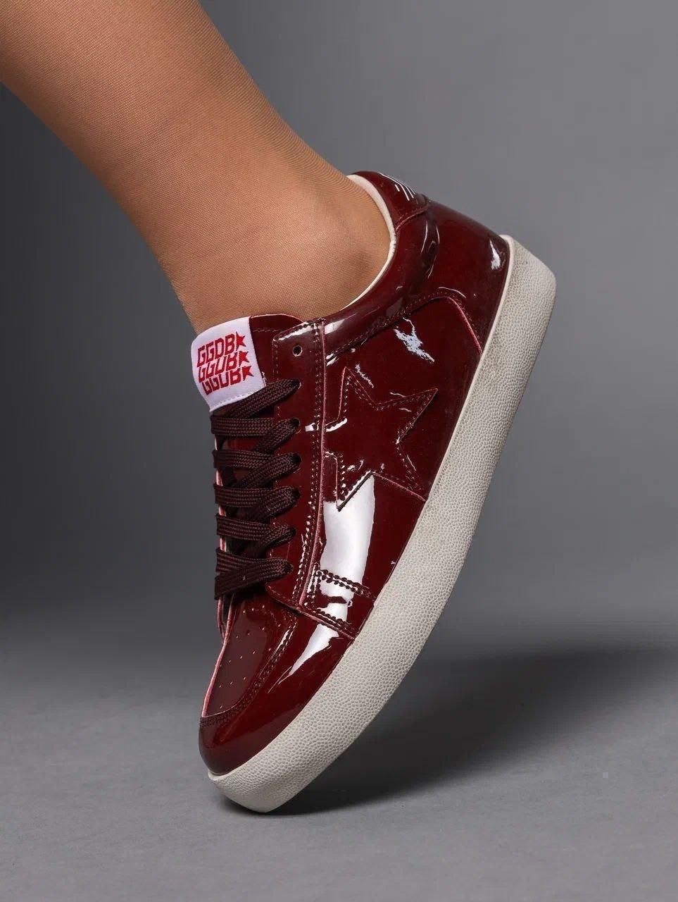 ,кроссовки golden goose,golden goose кеды,кроссовки golden goose super star красный,глянцевые кроссовки