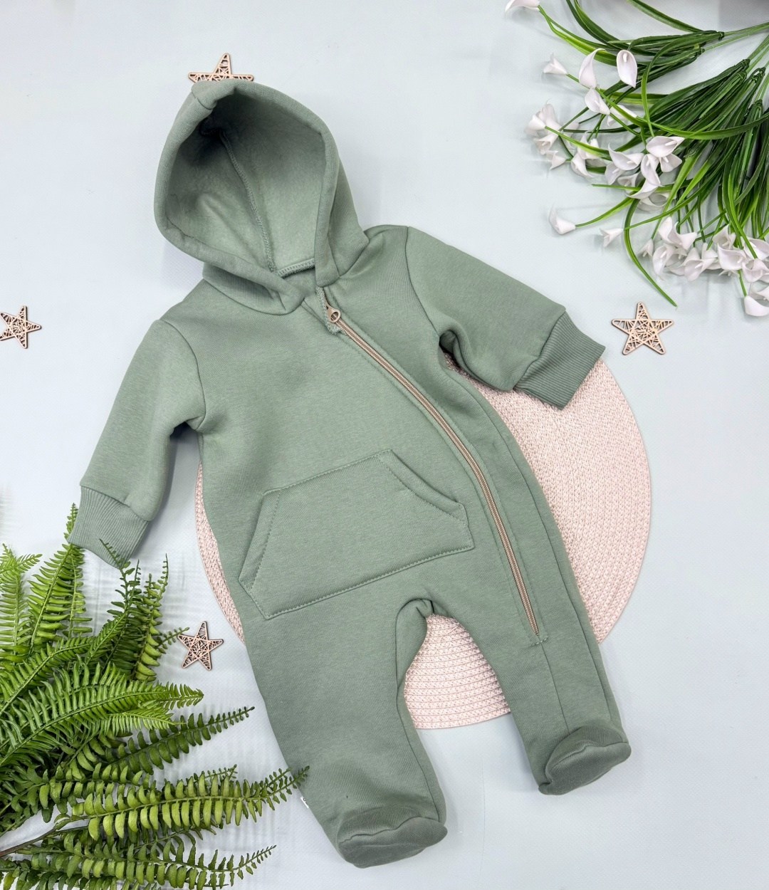 комбинезон детский с капюшоном из футера,комбинезон из футера с начесом для новорожденного,комбинезон с капюшоном,комбинезон для малыша утепленный,комбинезон из футера с капюшоном