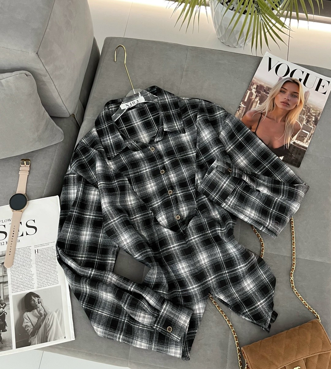 рубашка оверсайз в клетку betrendy wear,рубашка женская оверсайз в клетку,рубашка в клетку женская,рубашка в клетку с майкой beststyle,рубашка в клетку