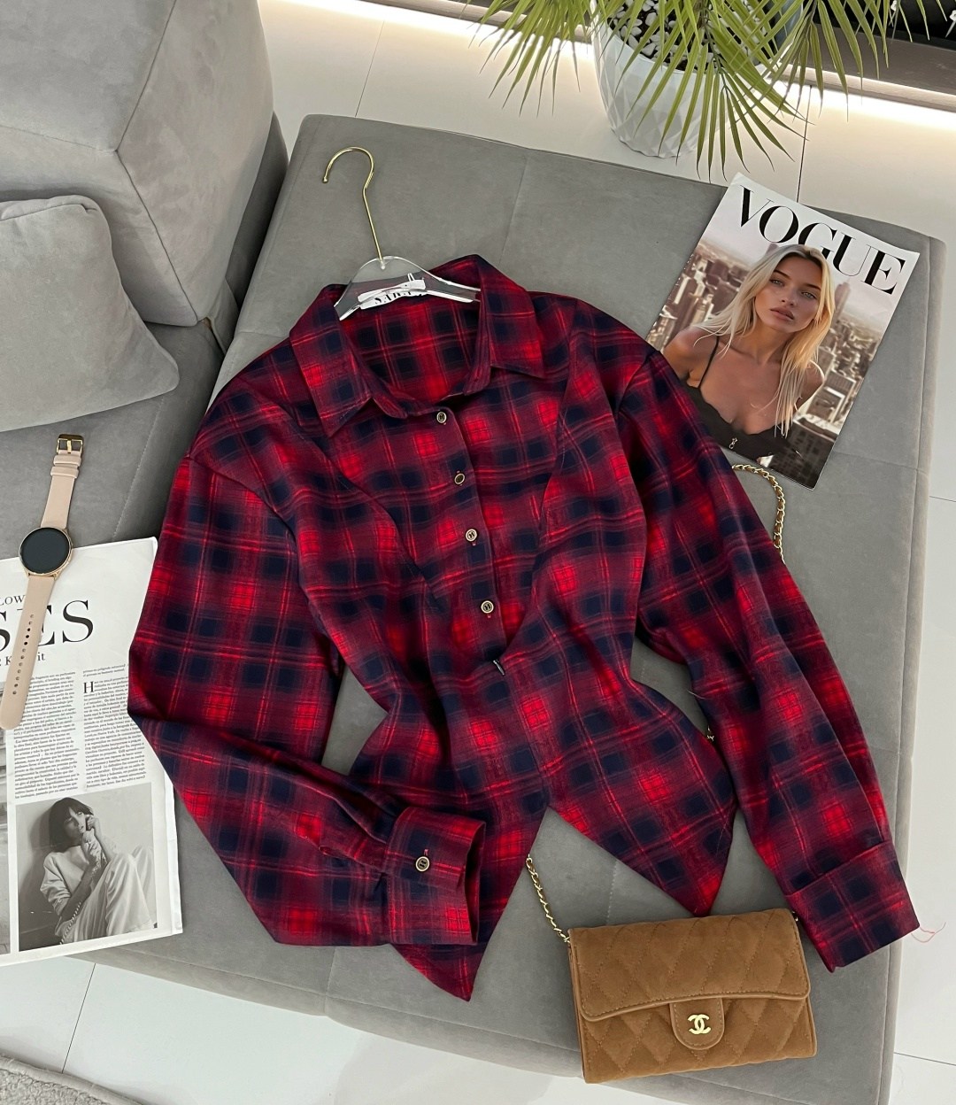 рубашка оверсайз в клетку betrendy wear,рубашка женская оверсайз в клетку,рубашка в клетку женская,рубашка в клетку с майкой beststyle,рубашка в клетку