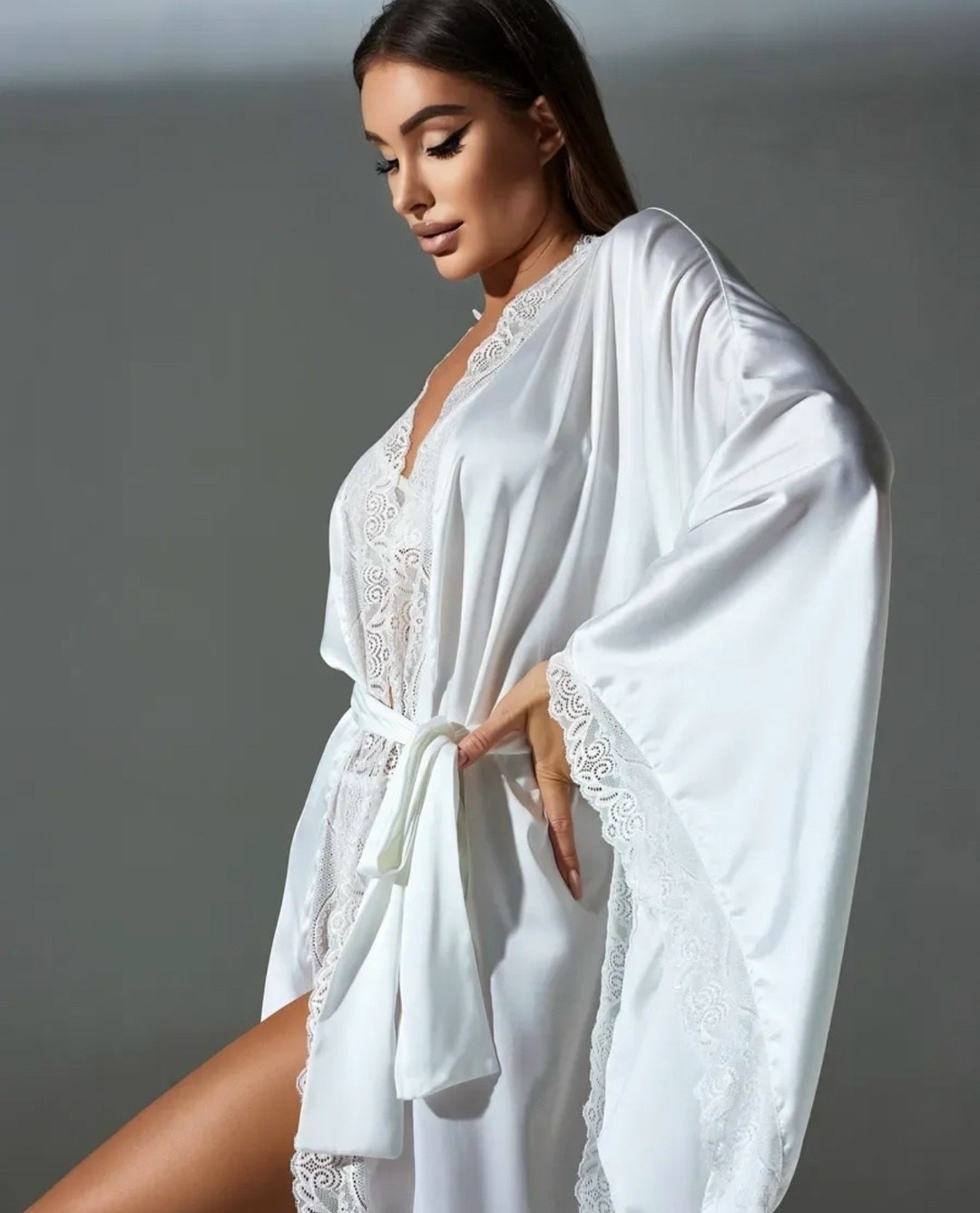 домашний халат шелковый belle_femme,шелковый халат,шелковый халат женский,пеньюары женские шелковые длинные,пеньюар