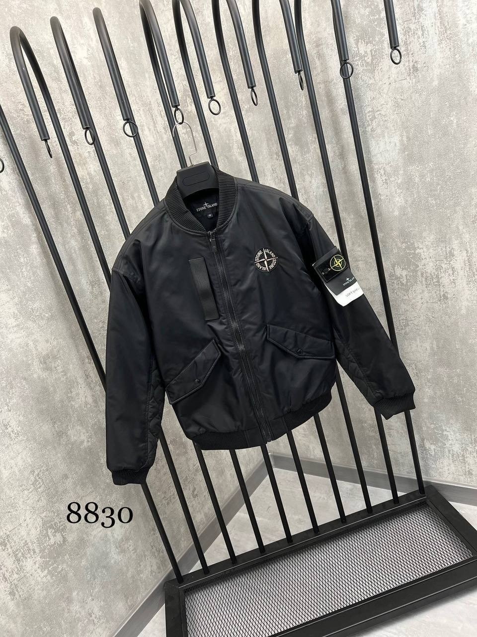 мужской бомбер stone island,куртка бомбер stone island rv9208b-1 black,stone island мужская куртка из нейлона,куртка stone island,куртка бомбер stone island