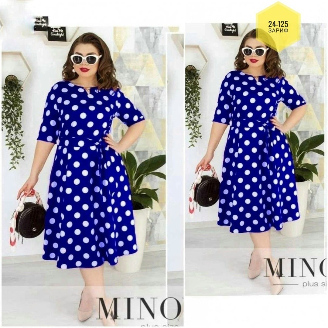 женское платье в горох,платье в горошек для полных,платье в горох,женское платье в горошек,платье большие размеры