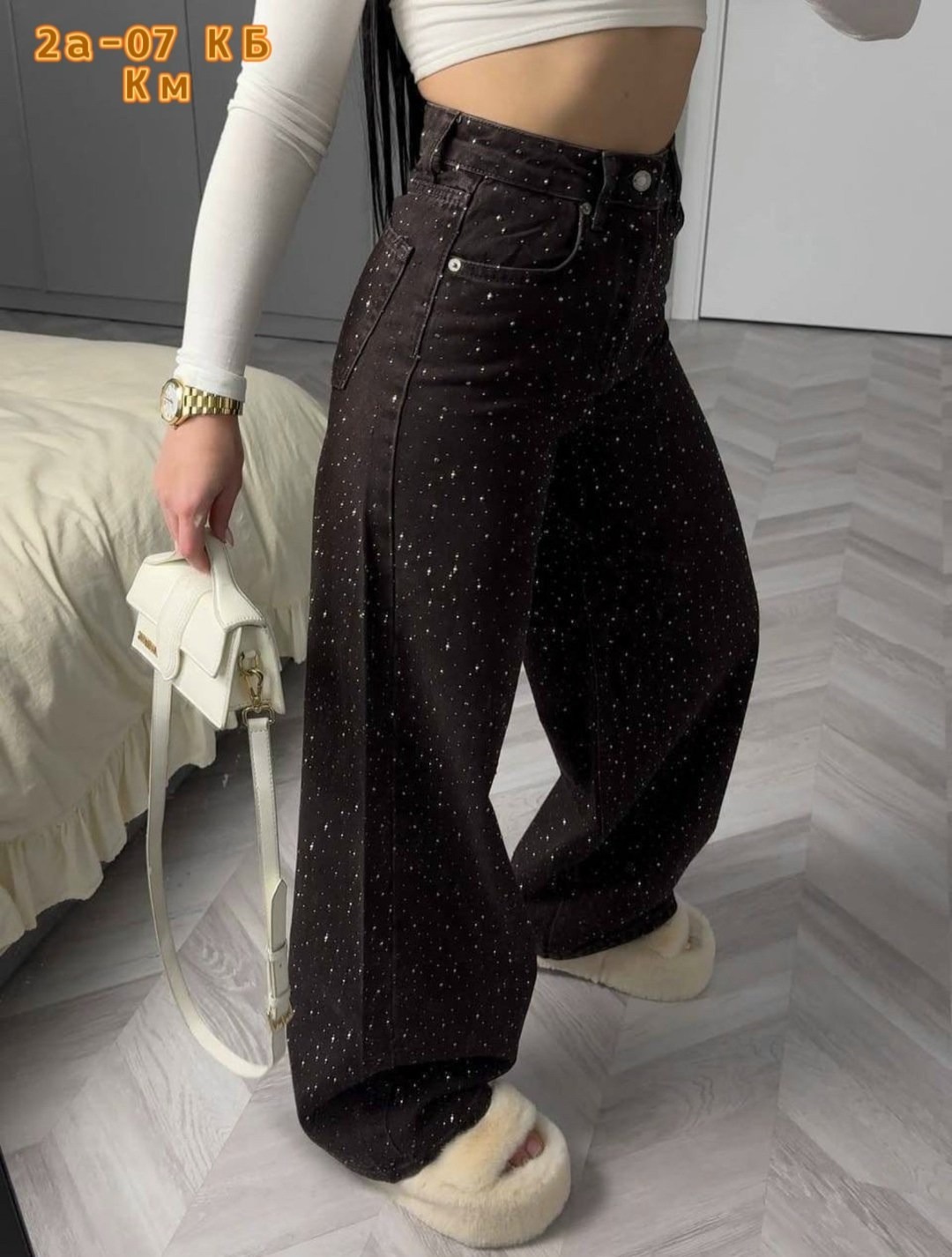 джинсы со стразами,джинсы клеш со стразами h&a collection,женские джинсы со стразами,женские джинсы,джинсы широкие со стразами