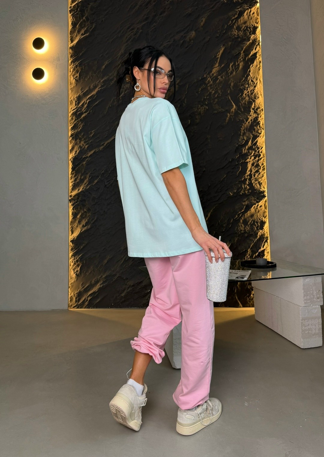 футболки женская оверсайз,футболки женская,футболки оверсайз,футболка с мятным принтом,футболка