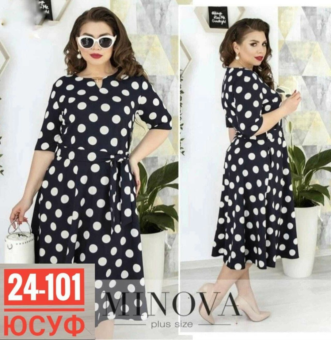 женское платье в горох,платье женское больших размеров,платье женское,платье,женское платье в горошек