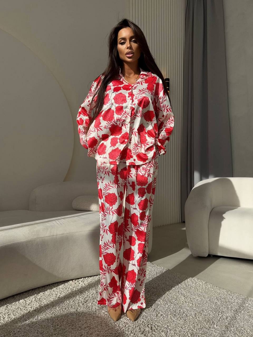 костюм в пижамном стиле,костюм женский,костюм стильный,пижама женская,костюм с брюками