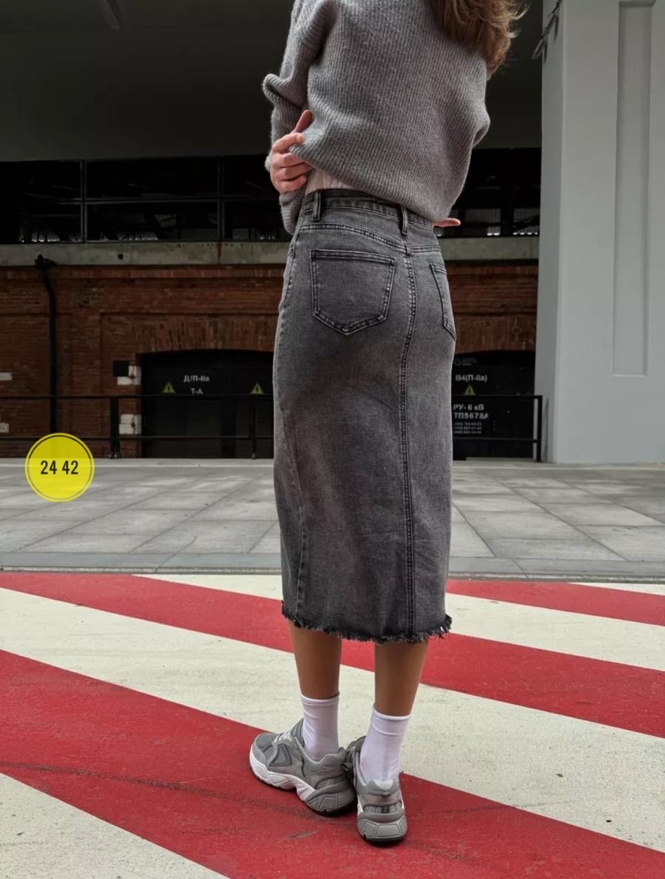 юбка люкс,юбка джинсовая с разрезом,юбка джинсовая миди с разрезом,женская юбка,юбка джинсовая