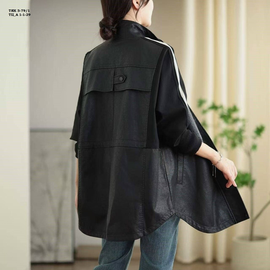 куртка свободного кроя,куртка из искусственной кожи женская,куртка оверсайз,модное пальто,куртка кожаная