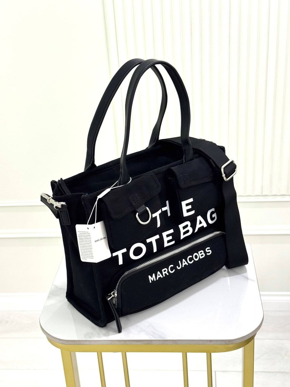 сумка тоут marc jacobs,женская сумка тоут marc jacobs,сумка marc jacobs the tote bag,marc jacobs сумка на плечо тоут,тканевая сумка на плечо marc jacobs tote bag бело-черный
