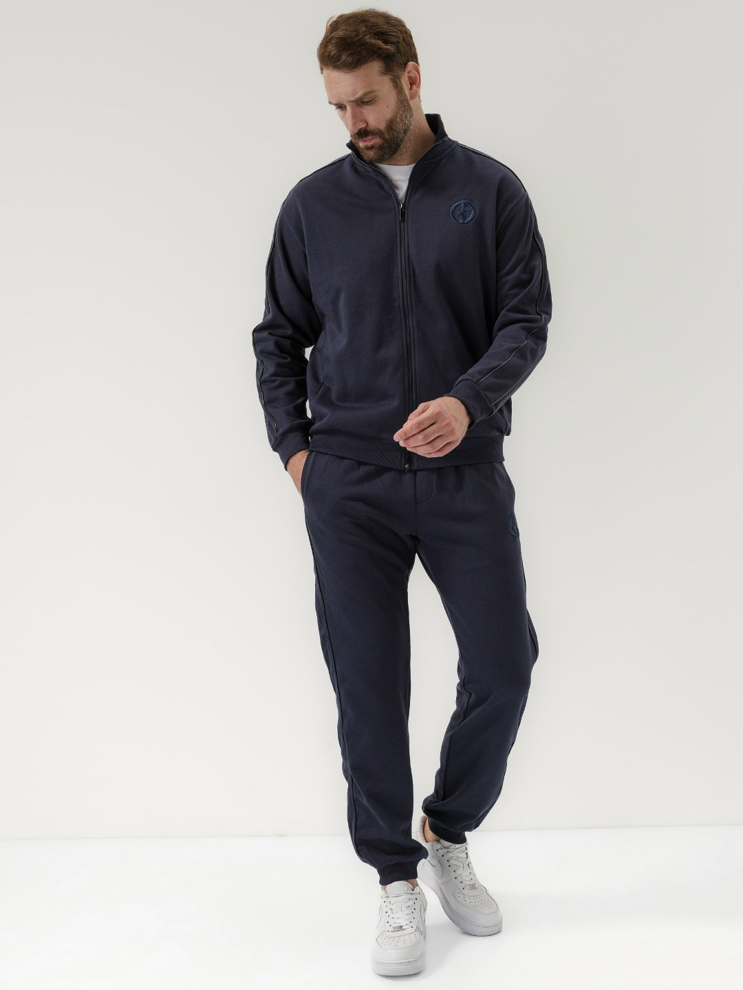 костюм спортивный boss размер 46 синий,спортивный костюм,костюм мужской спортивный,костюм мужской