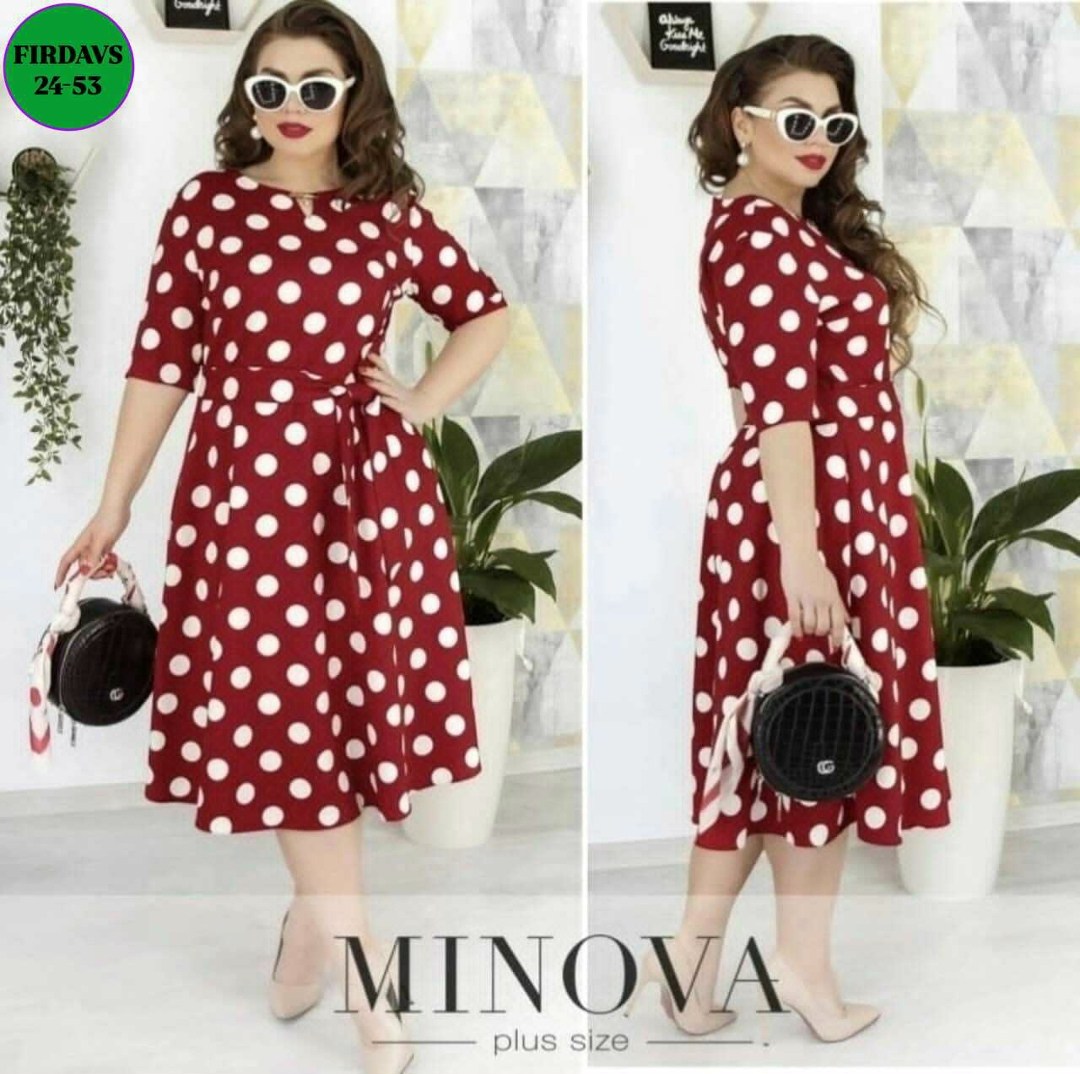 женское платье в горошек,платье в горошек для полных,платье женское больших размеров,платье больших размеров в горошек,платье большие размеры