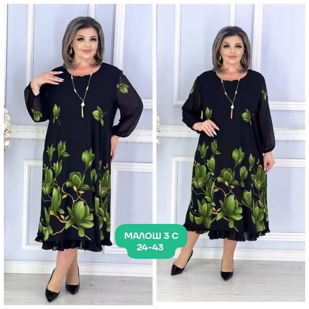 платье,платье шифоновое,шифоновое платье большие размеры,женское платье больших размеров,платье "марианна 2" с ярким цветочным принтом