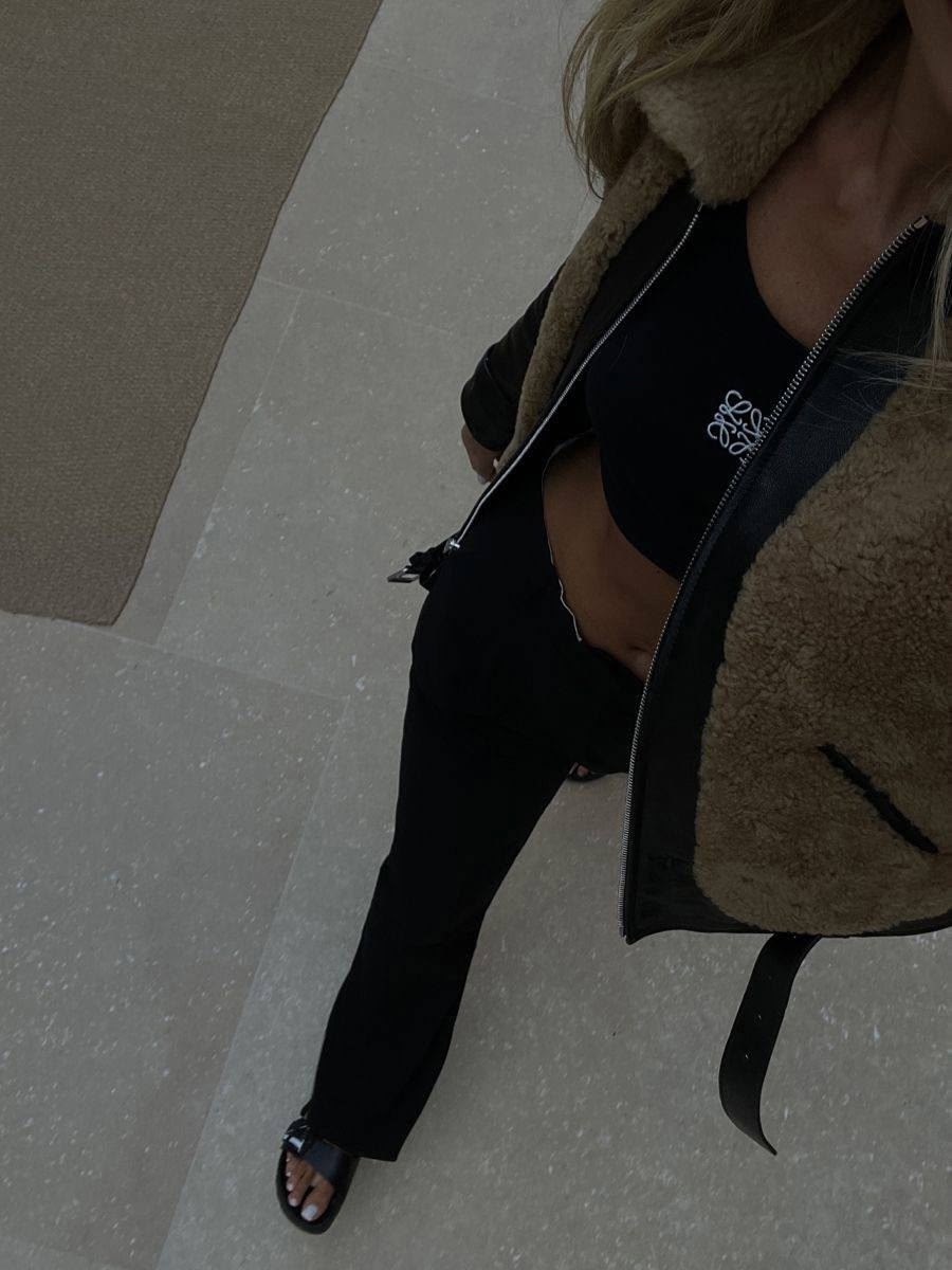 укороченные топы,loewe черная хлопковая майка для женщин,топ женский,майка для женщин,loewe черная хлопковая майка