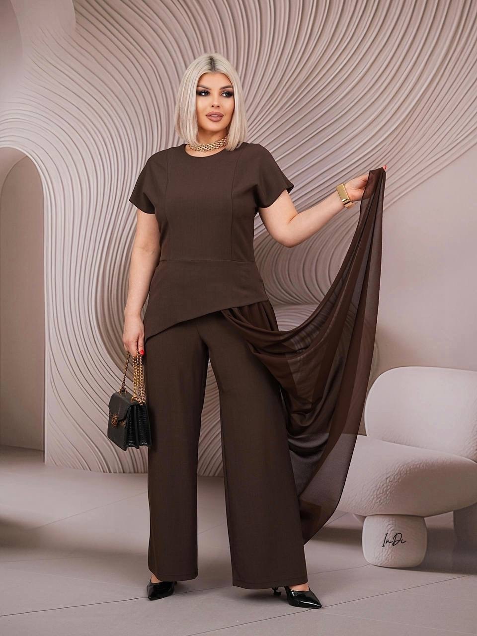 костюм с брюками,элегантный костюм,брючный костюм нарядный,брючный костюм женский,костюм из шифона брючный