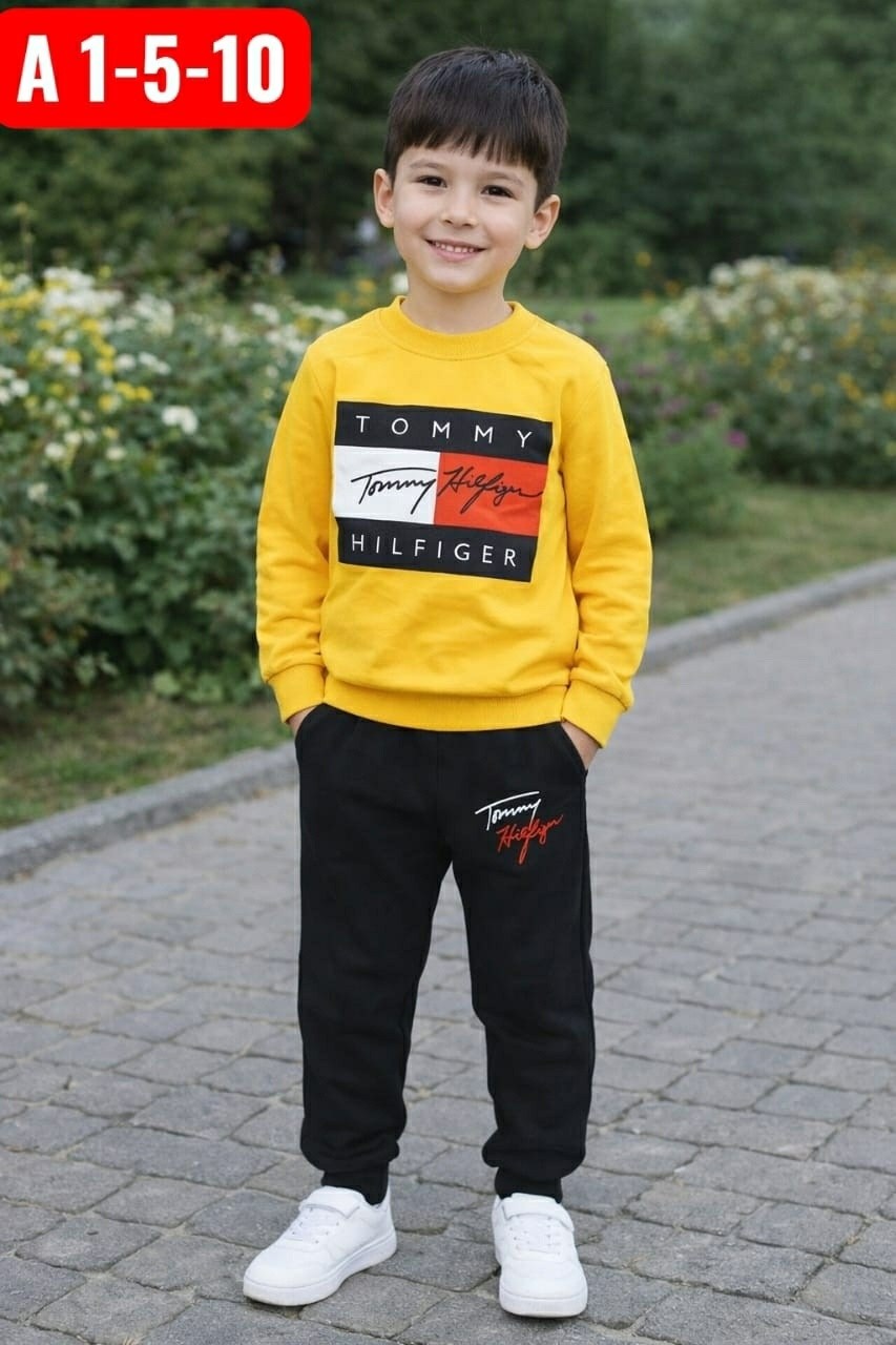 свитшот томми хилфигер желтый,желтая кофта томми хилфигер,костюм повседневный,спортивные костюмы,томми хилфигер желтая