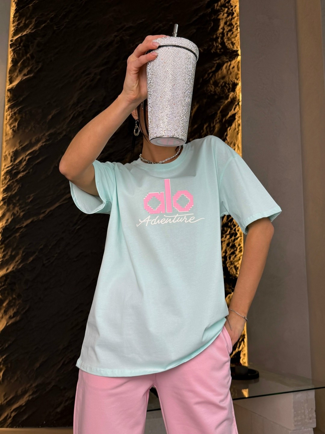 футболки женская оверсайз,футболки женская,футболки оверсайз,футболка с мятным принтом,футболка